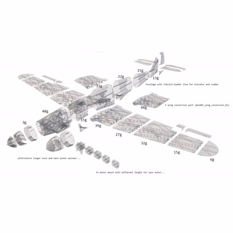 BF109戰機比例模型 3D打印還原二戰故事