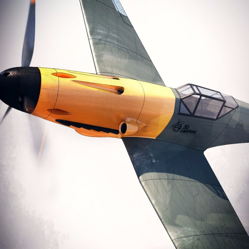 BF109戰機比例模型 3D打印還原二戰故事