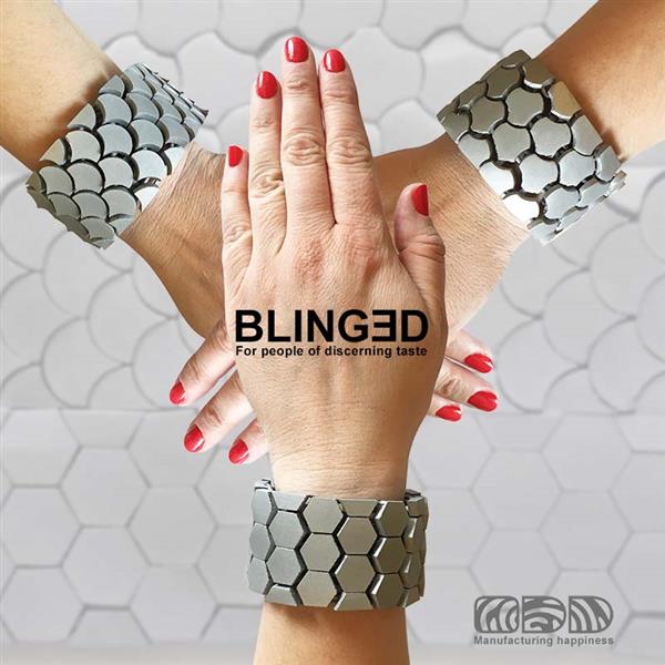 瑞典設計師開發引人注目的3D打印鋁質手鐲BLING3D 瑞典設計師開發引人注目的3D打印鋁質手鐲BLING3D