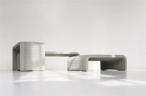 Studio 7.5和XtreeE合作3D打印令人驚嘆的編織混凝土長凳 Studio 7.5和XtreeE合作3D打印令人驚嘆的編織混凝土長凳